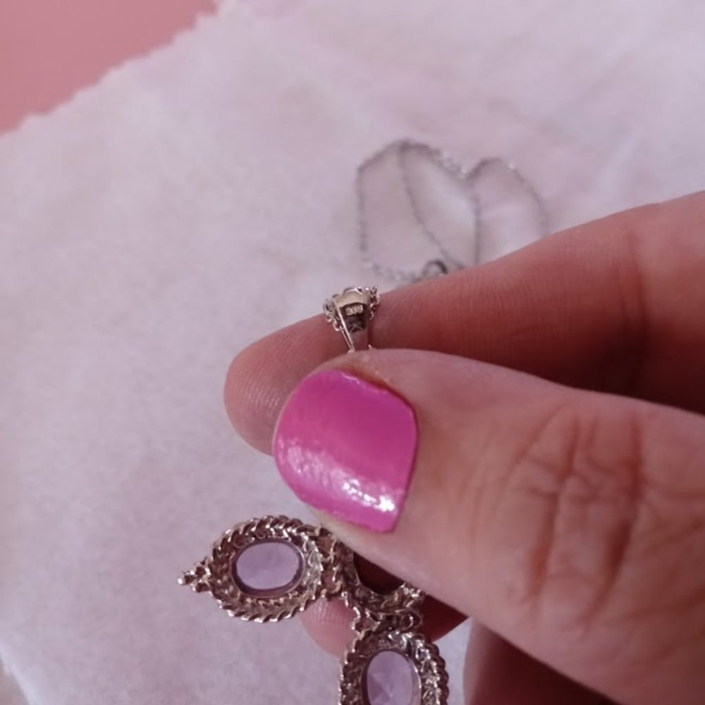 Karis- Amethyst Cross Necklace - Picture 4 of 4